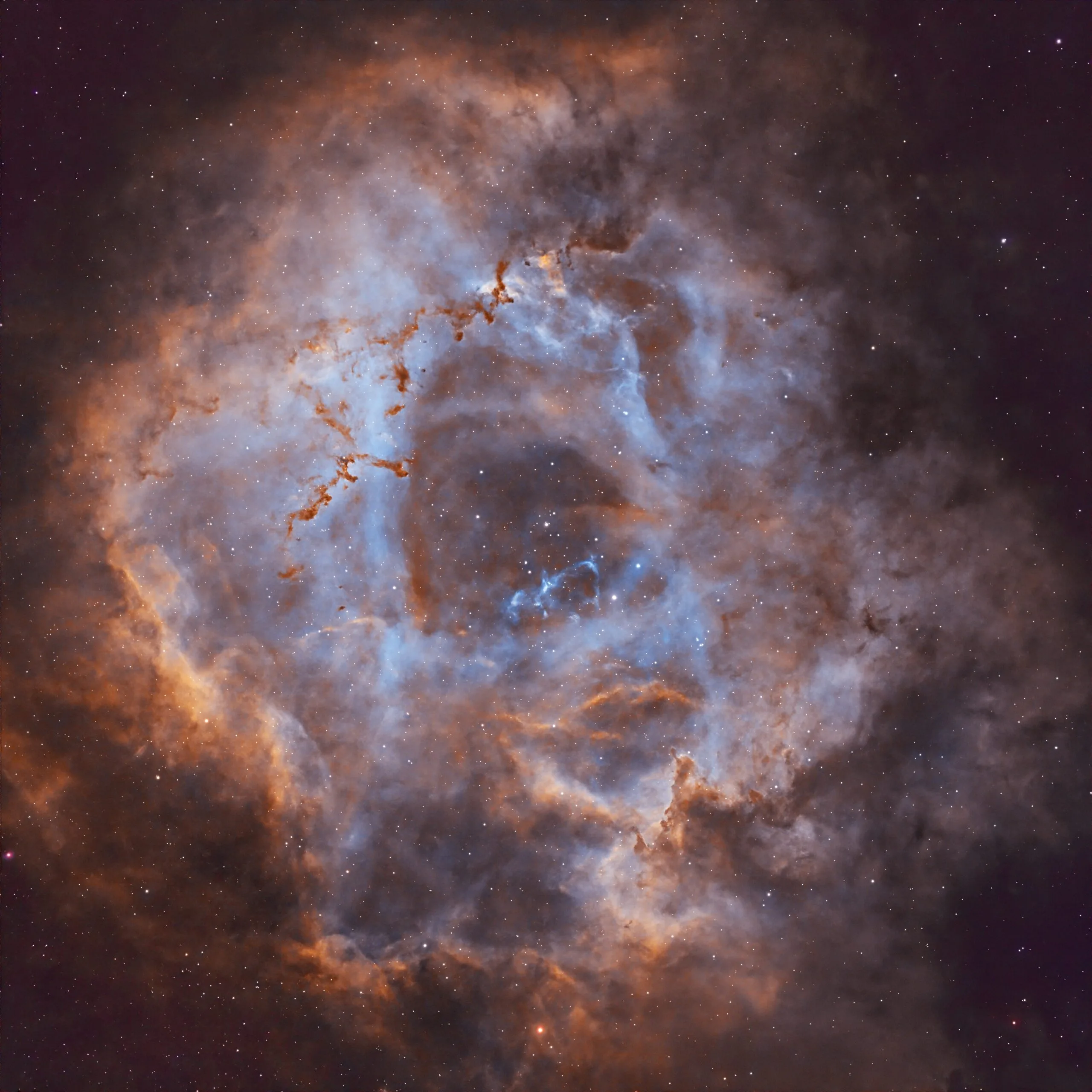 Rosette Nebula in SHO