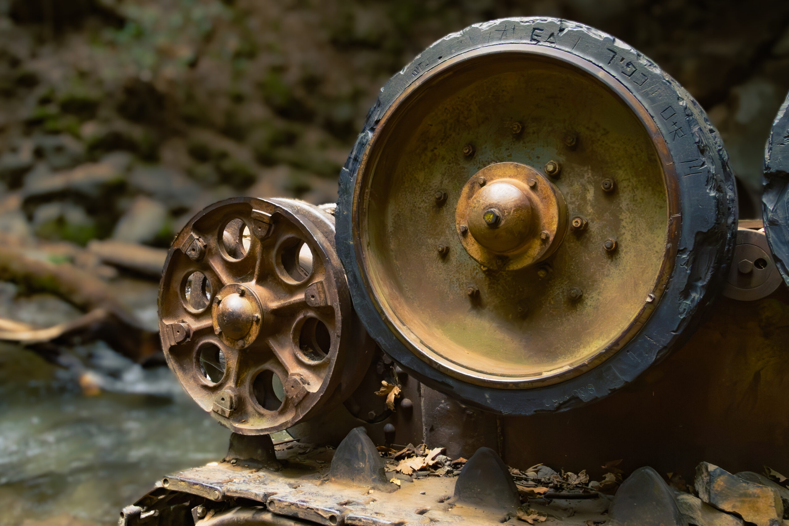 A tank in the Banias stream